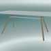 modèle 3D Table MART (9820-01 (100x200cm), H 73cm, blanc HPL, frêne naturel d’aluminium plaqué) - preview