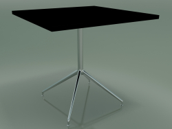 Стол квадратный 5708, 5725 (H 74 - 79x79 cm, разложенный, Black, LU1)