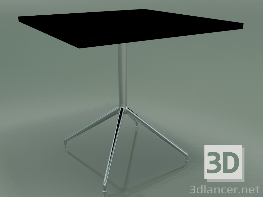modello 3D Tavolo quadrato 5708, 5725 (H 74 - 79x79 cm, steso, Nero, LU1) - anteprima