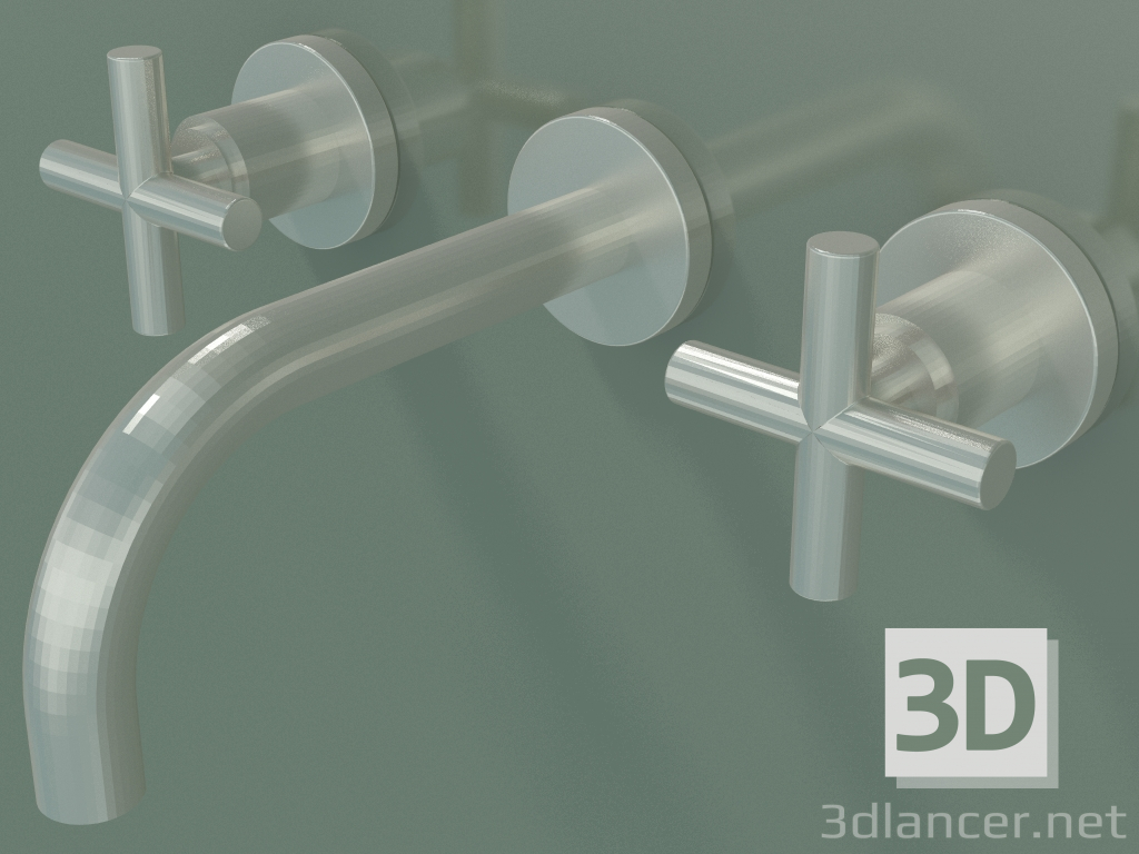 modello 3D Miscelatore lavabo a parete senza scarico (36707892-060010) - anteprima