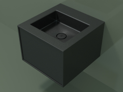 Washbasin with drawer (06UC22401, Deep Nocturne C38, L 48, P 50, H 36 cm)