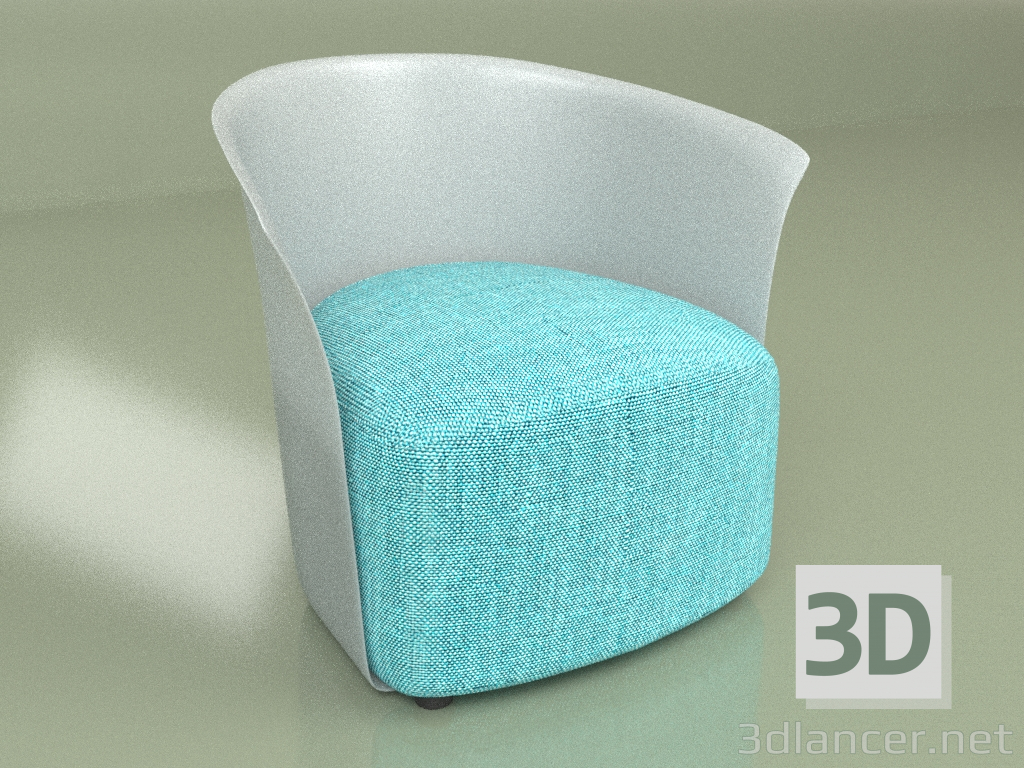 3D modeli Koltuk Aydınlatmak (mavi) - önizleme