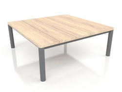 Coffee table 94×94 (Anthracite, Iroko wood)