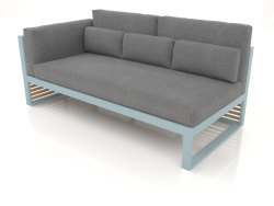 Modulares Sofa, Abschnitt 1 links, hohe Rückenlehne (Blaugrau)