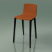 3d model Bar chair 5902 (4 wooden legs, upholstered, black birch) - preview
