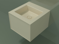 Washbasin with drawer (06UC22401, Bone C39, L 48, P 50, H 36 cm)