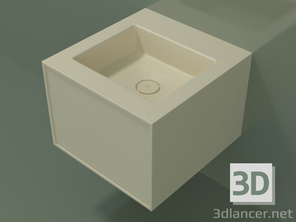 3D modeli Çekmeceli lavabo (06UC22401, Bone C39, L 48, P 50, H 36 cm) - önizleme
