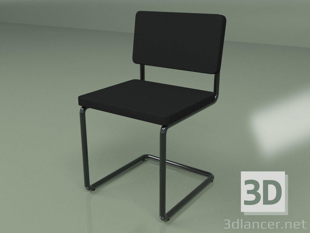 modèle 3D Chaise de travail (noir) - preview