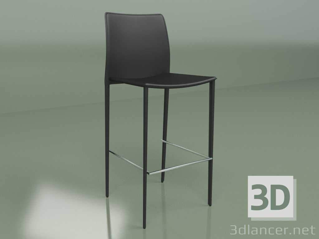 modèle 3D Chaise semi-bar Grand Noir - preview