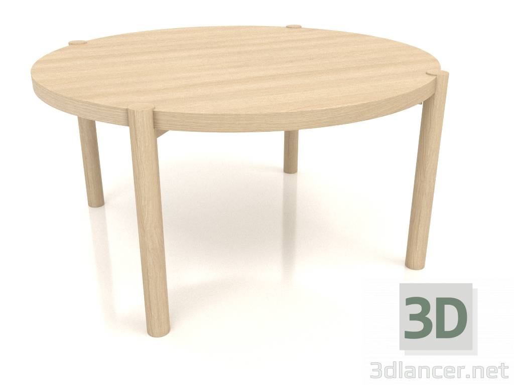 3 डी मॉडल कॉफी टेबल जेटी 053 (सीधा अंत) (डी = 790x400, लकड़ी सफेद) - पूर्वावलोकन