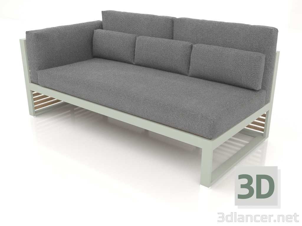 3d model Modular sofa, section 1 left, high back (Cement gray) - preview