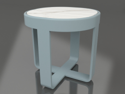 Кофейный круглый столик Ø42 (DEKTON Aura, Blue grey)