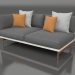 modello 3D Modulo divano, sezione 1 sinistra (Grigio agata) - anteprima
