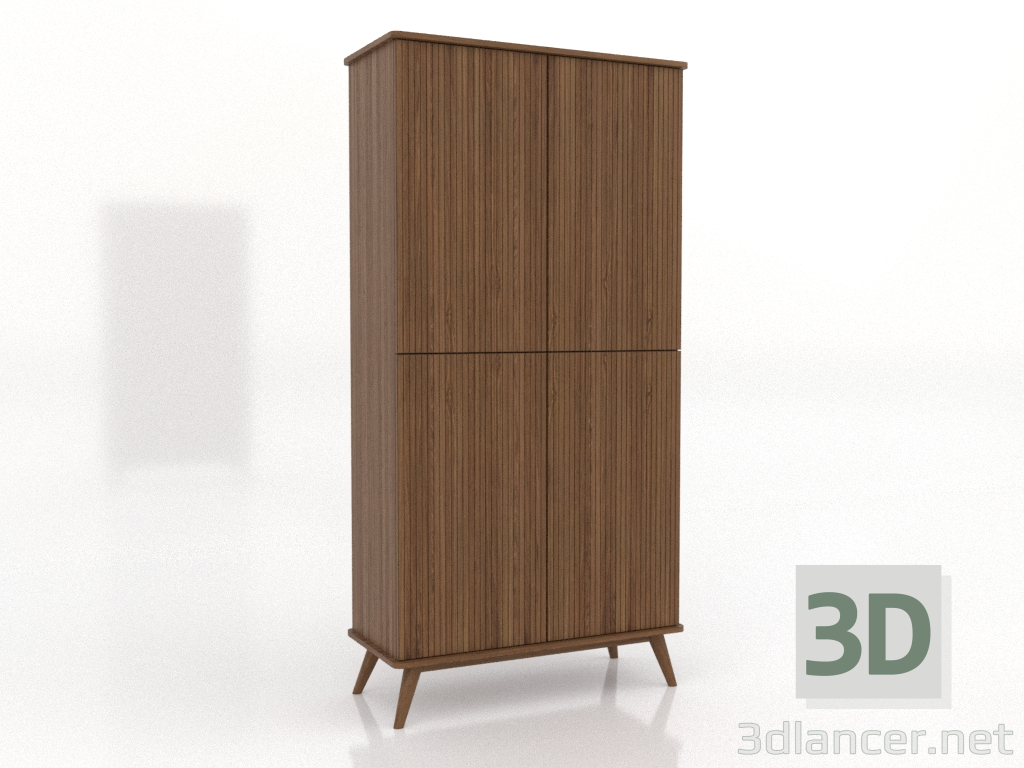 modello 3D Mobile 5 1000x450x2000 mm (noce chiaro) - anteprima modello 3D Mobile 5 1000x450x2000 mm (noce chiaro) - anteprima