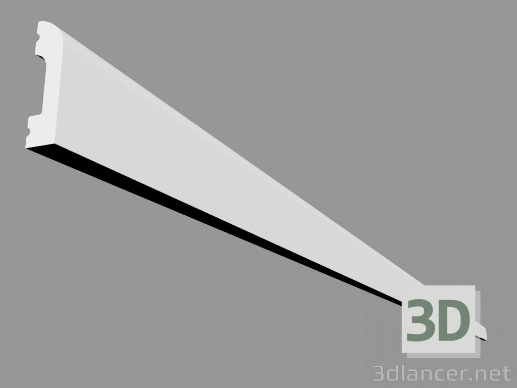 3D Modell Sockel (Gesims) DX182-2300 - CASCADE (230 x 5 x 1,3 cm) - Vorschau