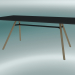 modèle 3D Table MART (9820-01 (100x200cm), H 73cm, noir HPL, frêne naturel d’aluminium plaqué) - preview