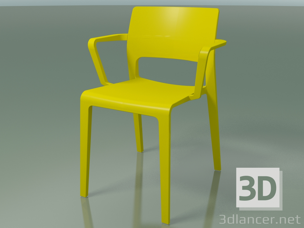 modello 3D Sedia con braccioli 3602 (PT00002) - anteprima