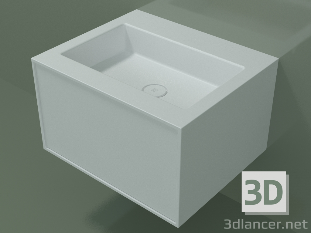 modello 3D Lavabo con cassetto (06UC32401, Glacier White C01, L 60, P 50, H 36 cm) - anteprima