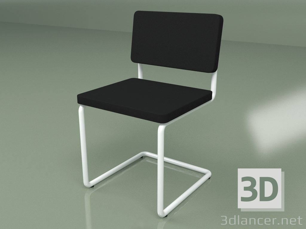 3D Modell Arbeitsstuhl (weiß) - Vorschau
