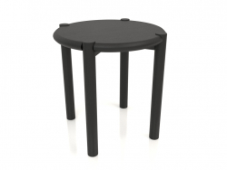 Stool (rounded end) (D=420x433, wood black)
