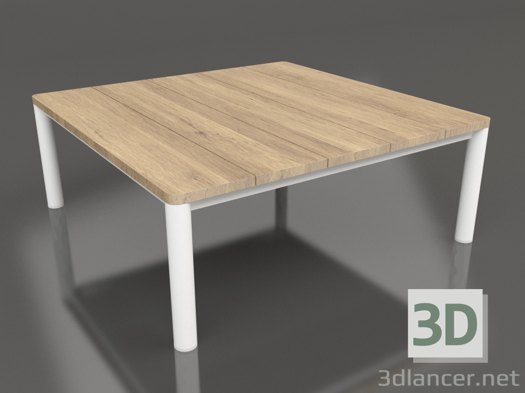 modello 3D Tavolino 94×94 (Bianco, Legno Iroko) - anteprima