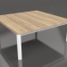 modèle 3D Table basse 94×94 (Blanc, Bois Iroko) - preview