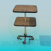 3d model Two-tier table on wheels - preview