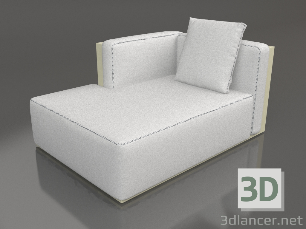 modèle 3D Module canapé, section 2 à gauche (Or) - preview
