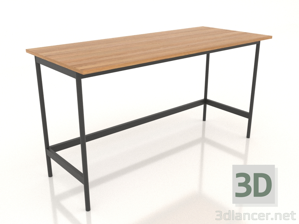 modèle 3D Bureau 1400x600 mm (chêne naturel) - preview