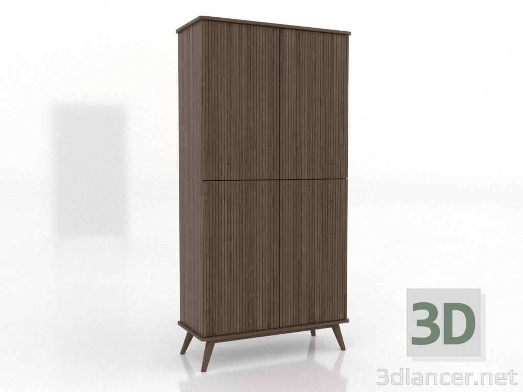 modèle 3D Armoire 5 1000x450x2000 mm (frêne éclairci noyer) - preview modèle 3D Armoire 5 1000x450x2000 mm (frêne éclairci noyer) - preview