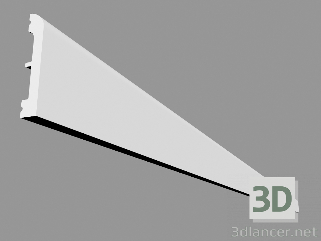 modello 3D Zoccolo (cornicione) DX183-2300 - CASCATA (230 x 7,5 x 1,3 cm) - anteprima