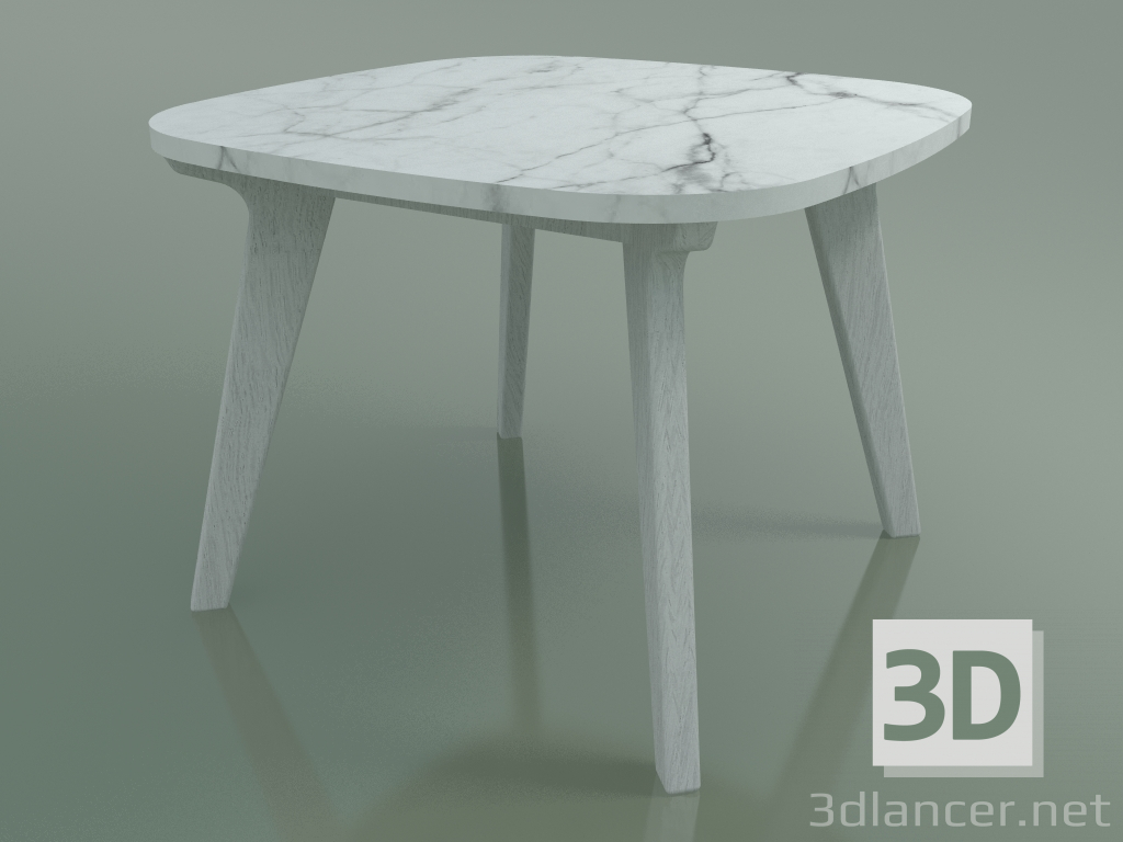 3d model Dining table (232, Marble, White) - preview