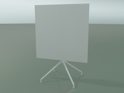 Стол квадратный 5708, 5725 (H 74 - 79x79 cm, cложенный, White, V12)