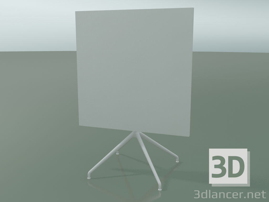modello 3D Tavolo quadrato 5708, 5725 (H 74 - 79x79 cm, piegato, bianco, V12) - anteprima