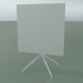 modello 3D Tavolo quadrato 5708, 5725 (H 74 - 79x79 cm, piegato, bianco, V12) - anteprima