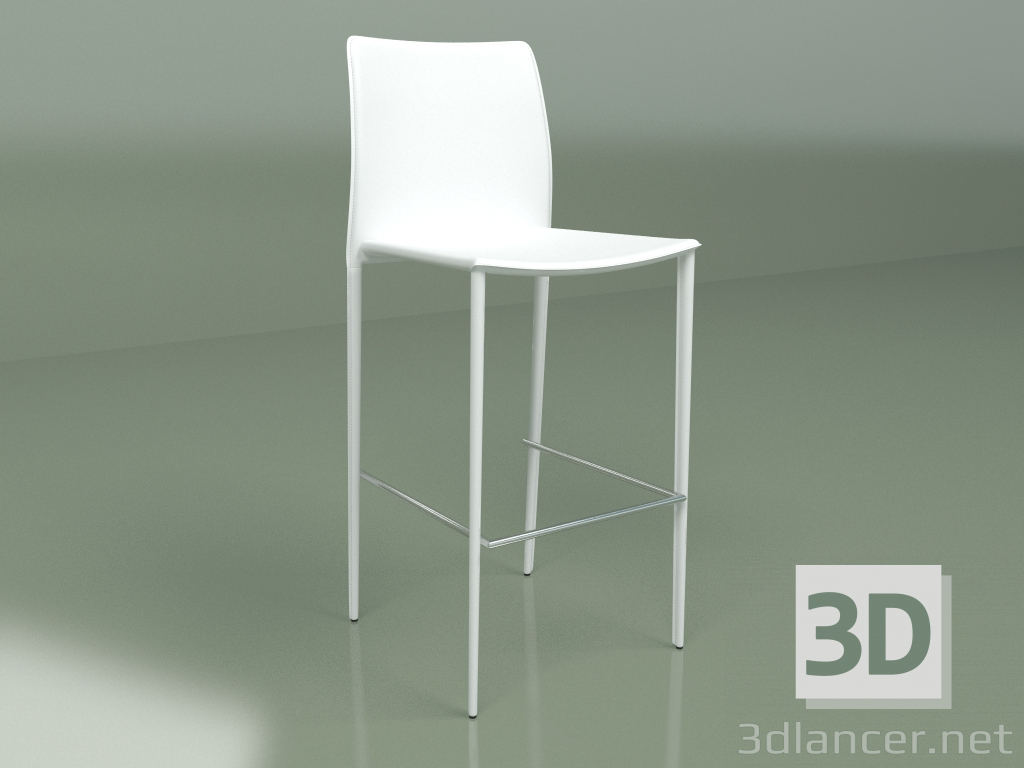 3D modeli Yarı bar sandalyesi Grand White - önizleme