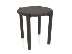 Stool (rounded end) (D=420x433, wood brown dark)