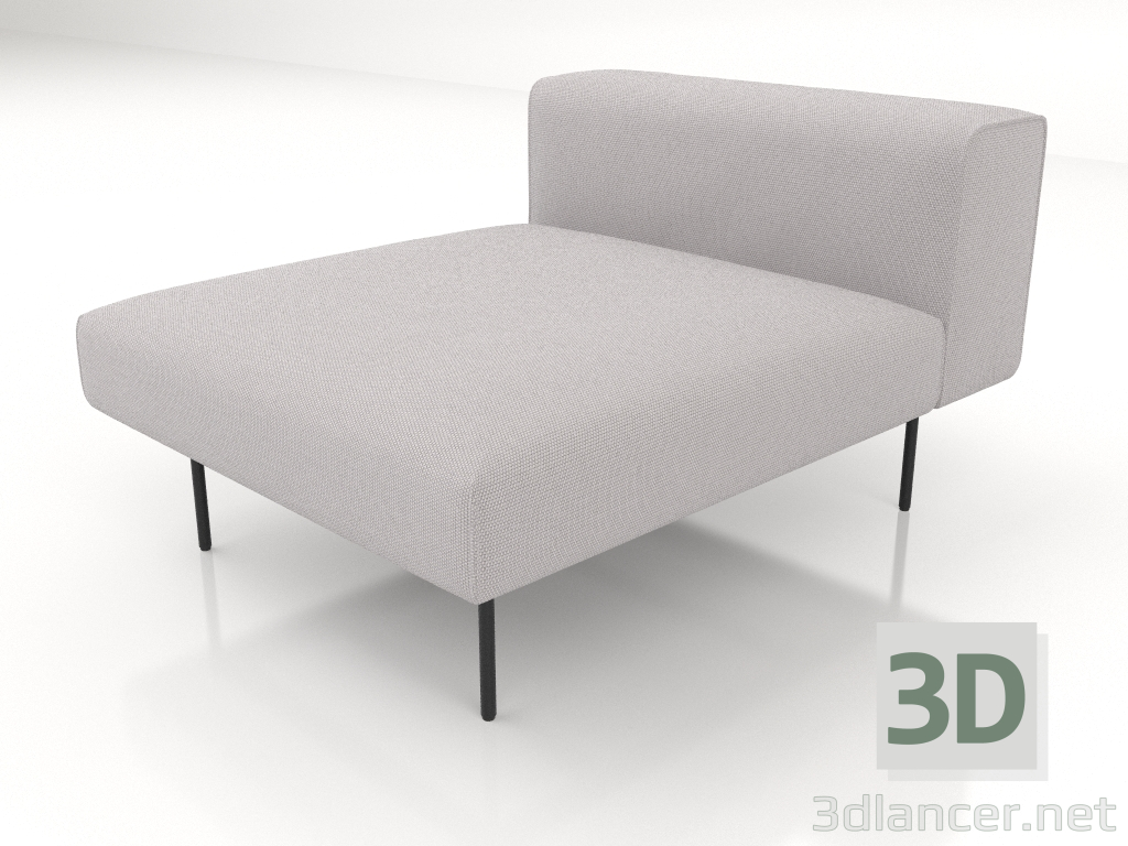 3D Modell Sofamodul 1 Sitzer - Vorschau