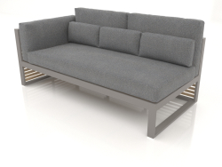 Modular sofa, section 1 left, high back (Quartz gray)
