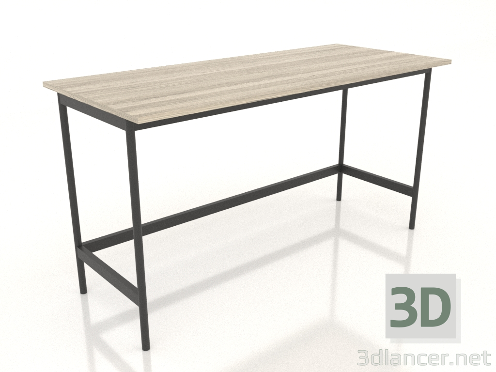 modèle 3D Bureau 1400x600 mm (chêne éclairci) - preview