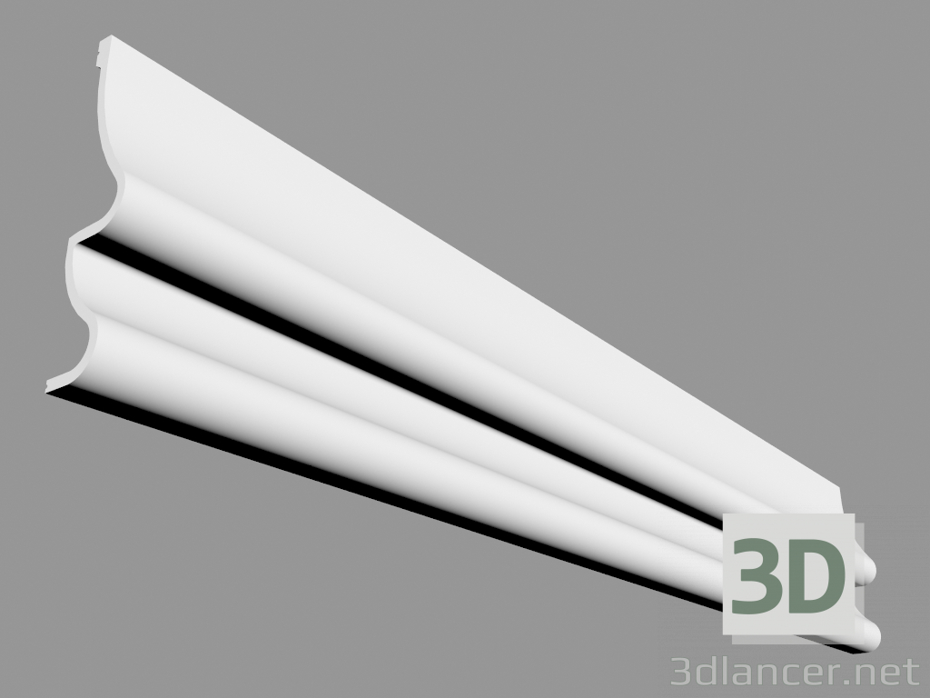 3D Modell Gesims (Formteil) P3071 - Golf (200 x 37,2 x 7,6 cm) - Vorschau