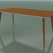 3D Modell Rechteckiger Tisch 3505 (H 74 - 180x90 cm, M02, Teak-Effekt, Option 2) - Vorschau