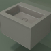 modello 3D Lavabo con cassetto (06UC32401, Clay C37, L 60, P 50, H 36 cm) - anteprima