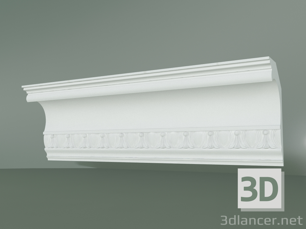 3d model Plaster cornice with ornament KV030 - preview