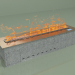 3D modeli Buharlı şömine Vepo 1000 (gül altın saten) - önizleme