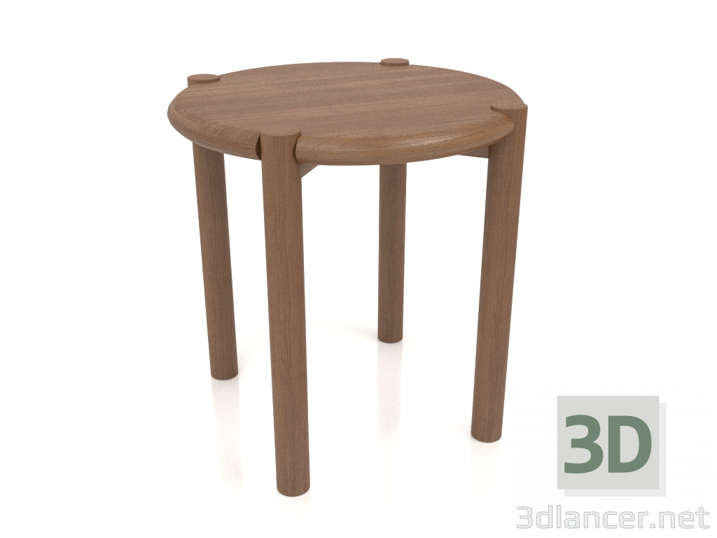 modèle 3D Tabouret (extrémité arrondie) (D=420x433, bois brun clair) - preview