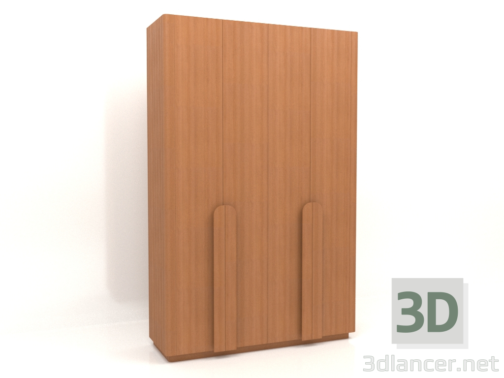 3d model Wardrobe MW 04 wood (option 1, 1830x650x2850, wood red) - preview