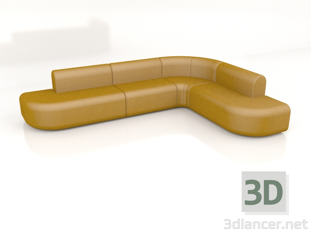 3 डी मॉडल सोफा आर्टिको सिंगल सोफा AT08 (3210x2310) - पूर्वावलोकन