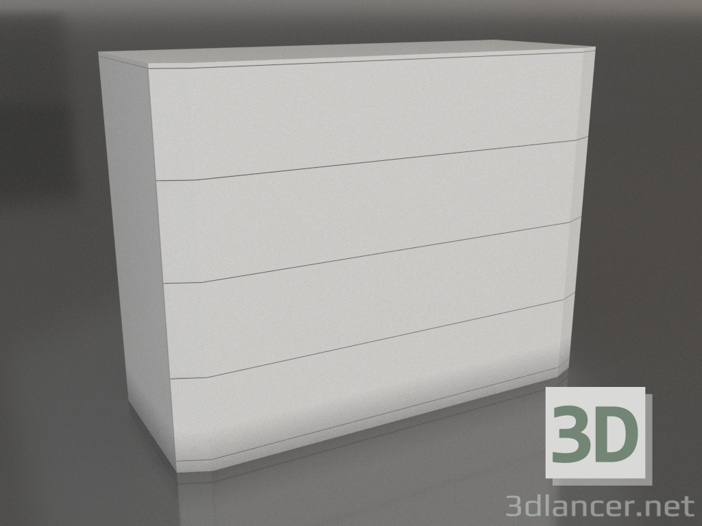 modèle 3D Commode Aragon (blanc) - preview