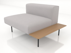 1-seater sofa module with a shelf on the right (option 3)